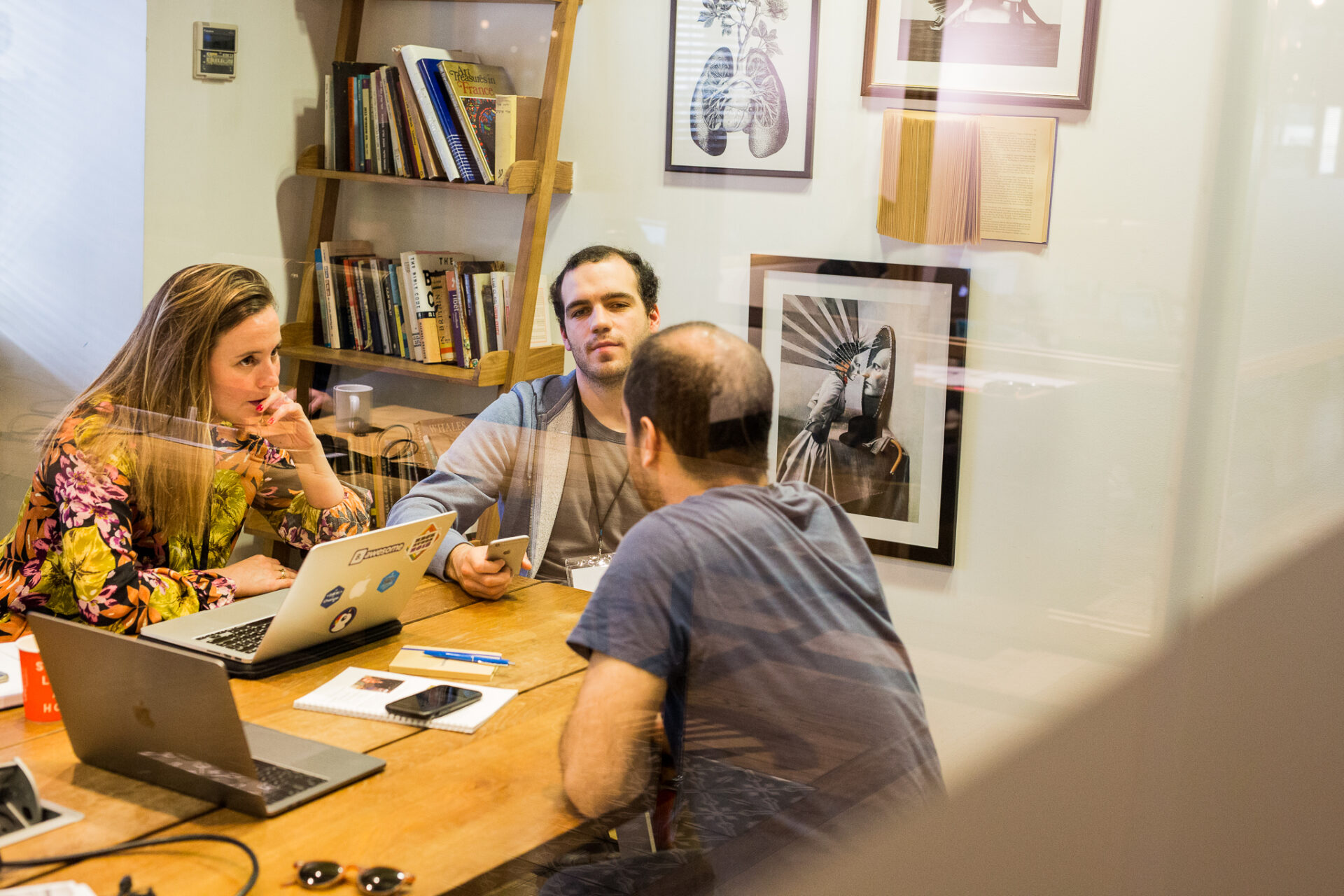 people around a working table